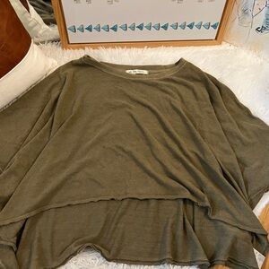 Free people- we the free cc tee, army green, medium